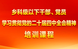 乡科级以下干部、党员 学习贯彻党的二十届四中全会精神 培训课程